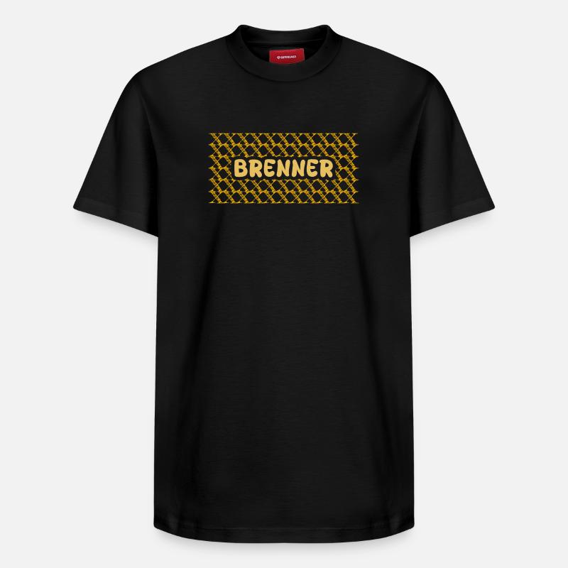 Brenner Gelb Netz Muster - Relaxed Unisex Supima Cotton T-Shirt – von SPREAD - Schwarz