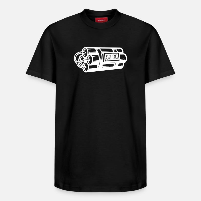 Time Bomb Explosive Dynamite - Relaxed Unisex Supima Cotton T-Shirt – by SPREAD - black