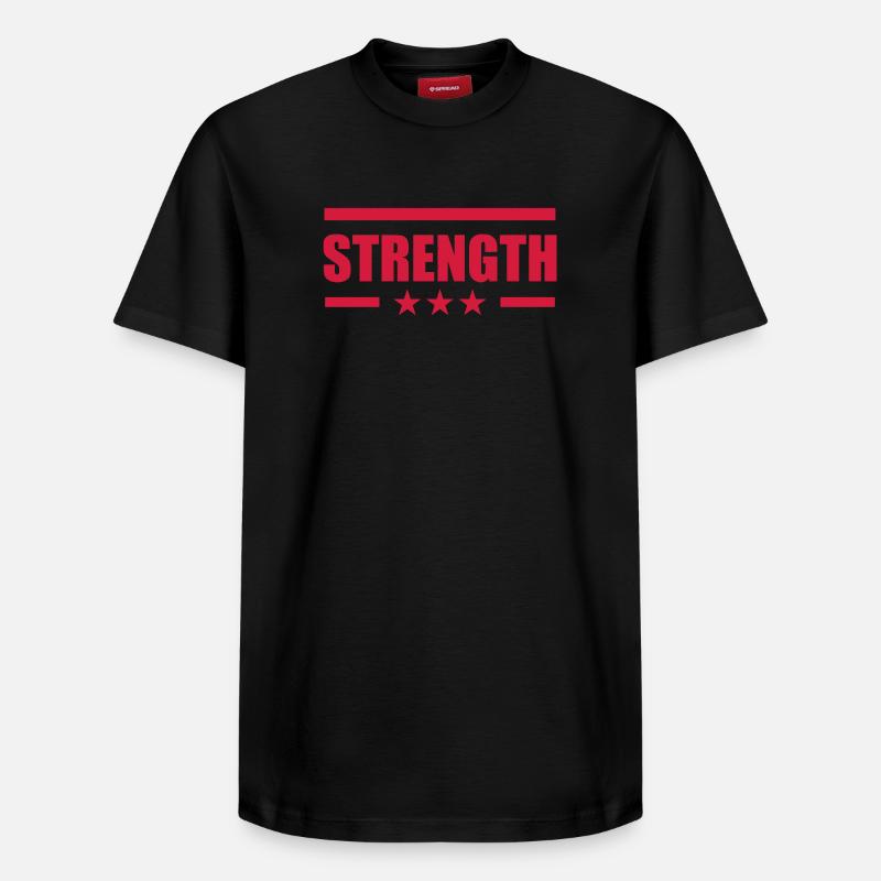 Strength - T-shirt unisexe décontracté en coton Supima – de SPREAD - noir