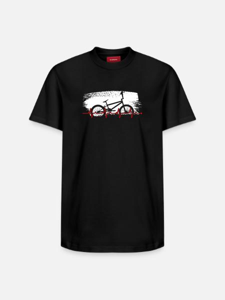 Vélo Heartbeat Vélo Graphique - T-shirt unisexe décontracté en coton Supima – de SPREAD - noir