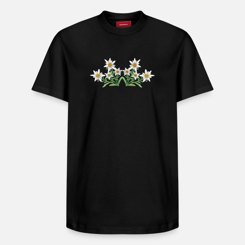 Edelweiss - Relaxed Unisex Supima Cotton T-Shirt – von SPREAD - Schwarz
