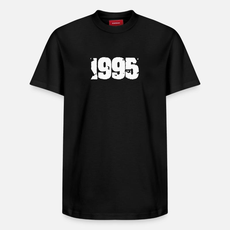 1995 - Relaxed Unisex Supima Cotton T-Shirt – von SPREAD - Schwarz