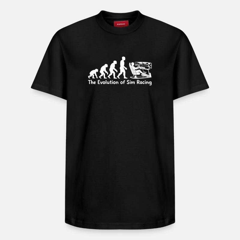 L’évolution du sim racing - T-shirt unisexe décontracté en coton Supima – de SPREAD - noir