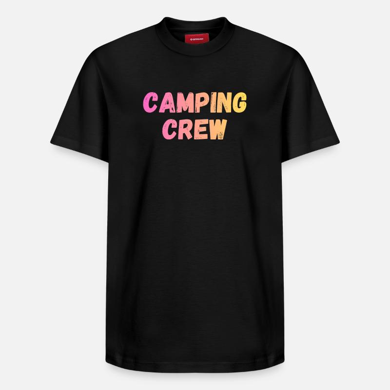 Équipe de camping - T-shirt unisexe décontracté en coton Supima – de SPREAD - noir