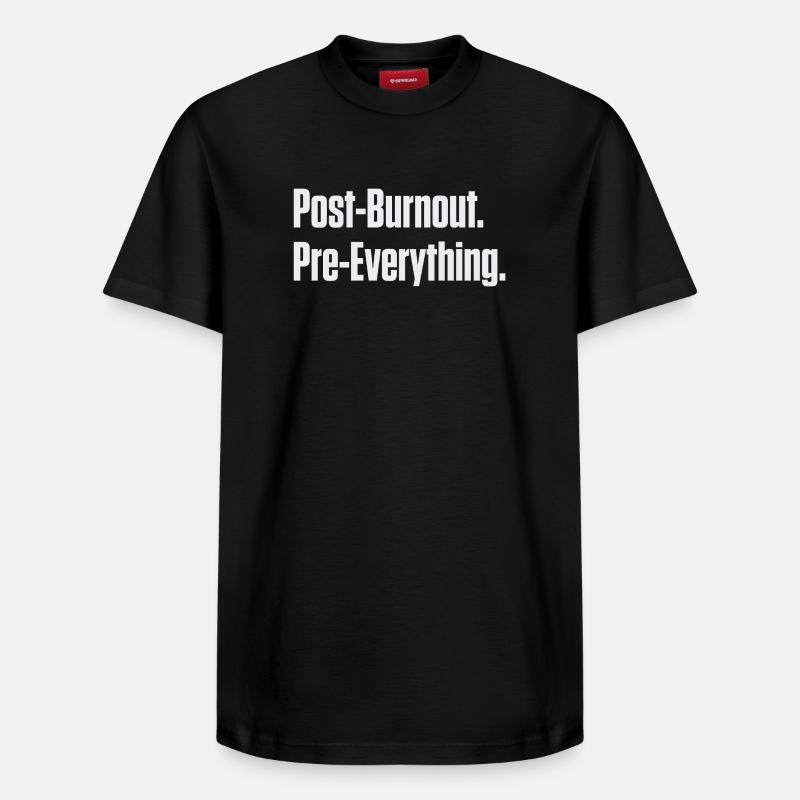 Après l’épuisement avant tout - T-shirt unisexe décontracté en coton Supima – de SPREAD - noir