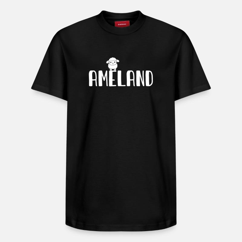 Mouton doux Ameland - T-shirt unisexe décontracté en coton Supima – de SPREAD - noir