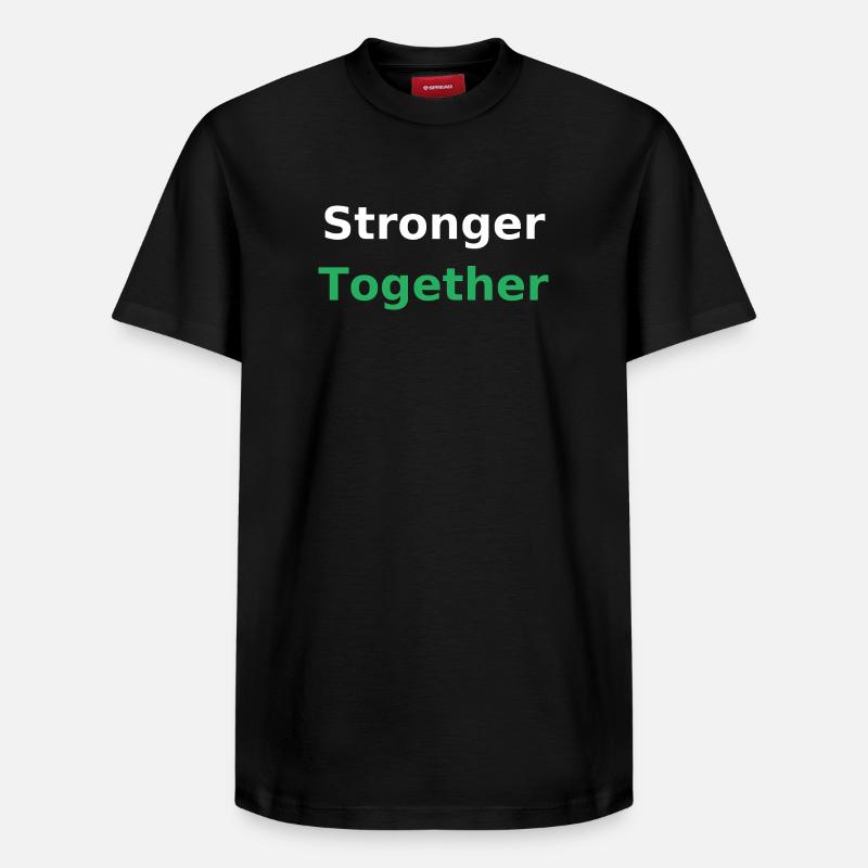 Plus forts ensemble - T-shirt unisexe décontracté en coton Supima – de SPREAD - noir