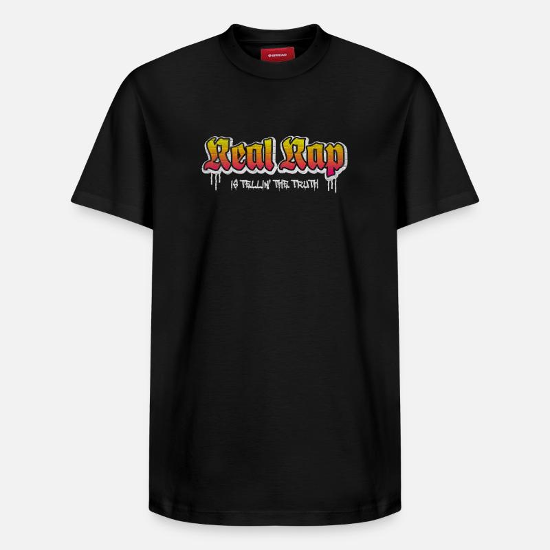 Vrai rap - T-shirt unisexe décontracté en coton Supima – de SPREAD - noir