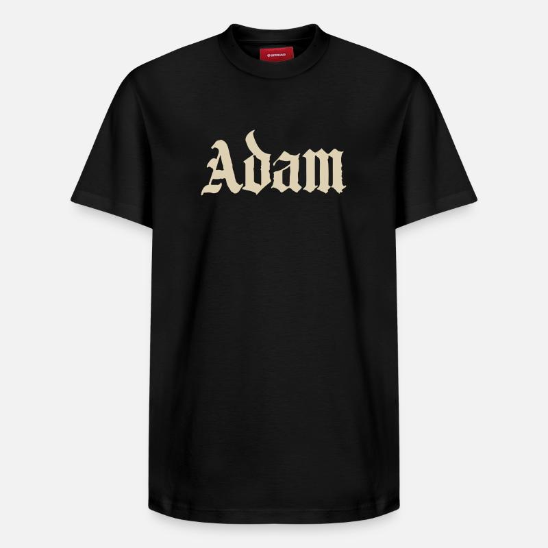 Adam Gothic Script Tee - Relaxed Unisex Supima Cotton T-Shirt – by SPREAD - black