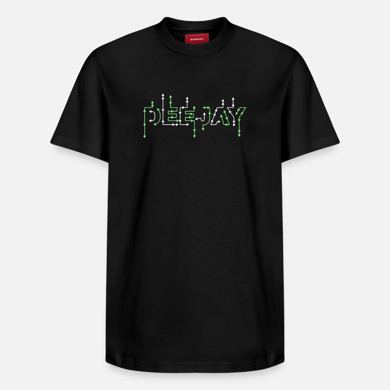 DEEJAY ARROWS BLANC - T-shirt unisexe décontracté en coton Supima – de SPREAD - noir