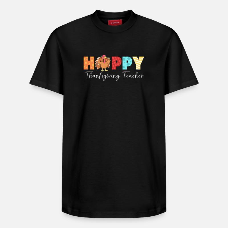 Thanksgiving Enseignant Enseignant - T-shirt unisexe décontracté en coton Supima – de SPREAD - noir