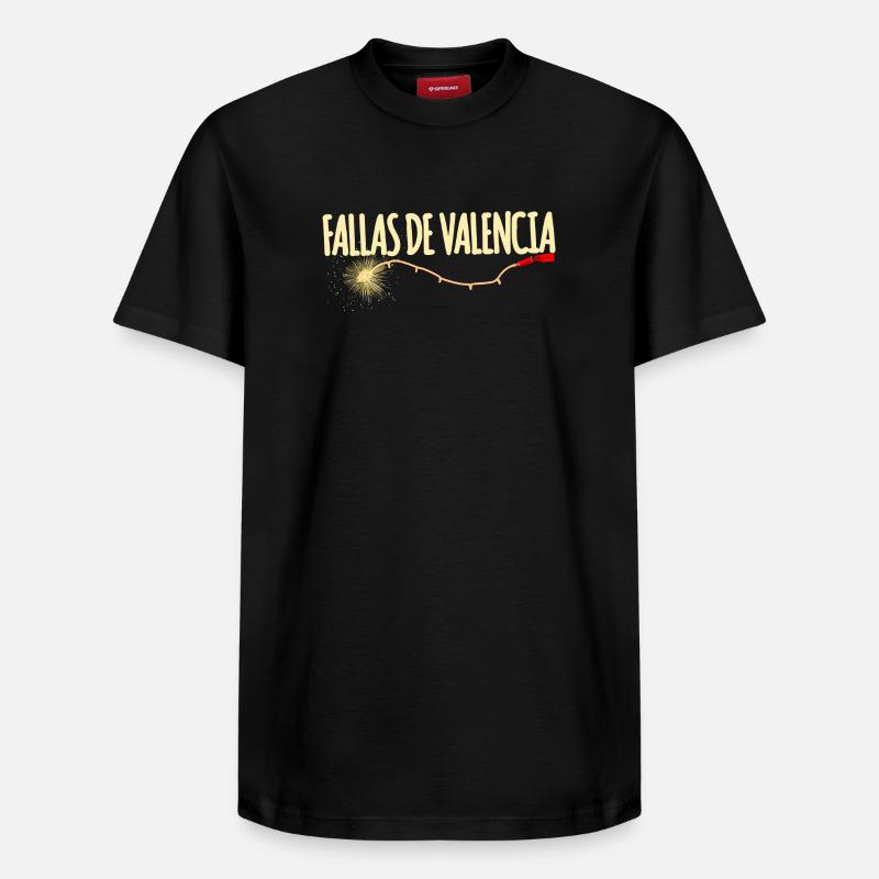 Fallas De Valencia Traca - Relaxed Unisex Supima Cotton T-Shirt – von SPREAD - Schwarz