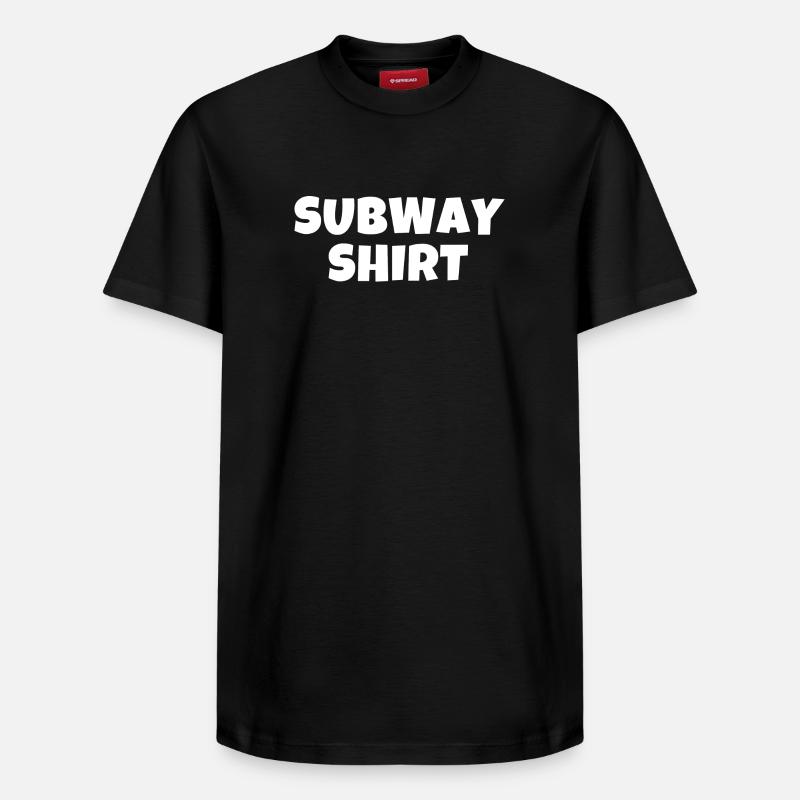 subway shirt, harcèlement, métro - T-shirt unisexe décontracté en coton Supima – de SPREAD - noir