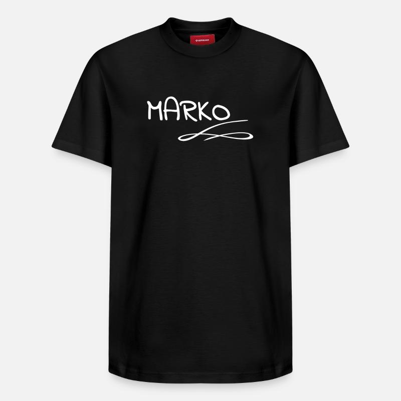 Nom : Marko - T-shirt unisexe décontracté en coton Supima – de SPREAD - noir