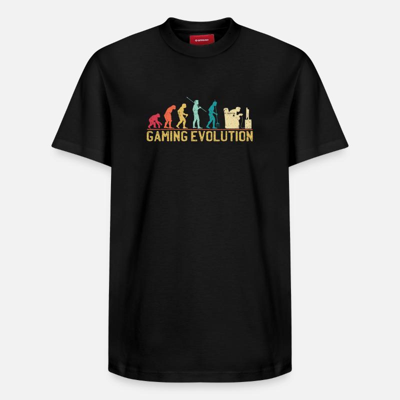 Illustrations de Gaming Evolution - T-shirt unisexe décontracté en coton Supima – de SPREAD - noir