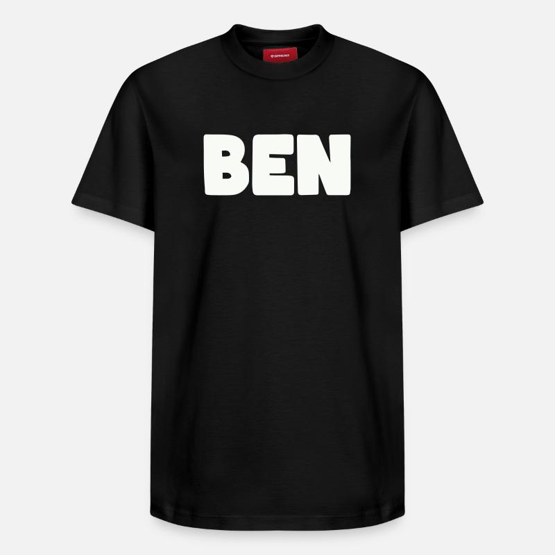 Ben Name - Relaxed Unisex Supima Cotton T-Shirt – von SPREAD - Schwarz