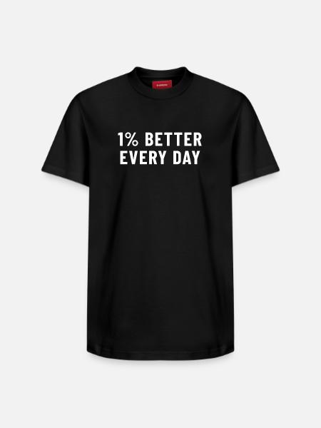 1% Better Every Day - Relaxed Unisex Supima Cotton T-Shirt – by SPREAD - black