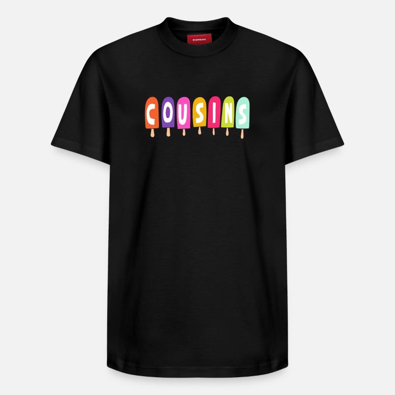 Cousins – Popsicles - T-shirt unisexe décontracté en coton Supima – de SPREAD - noir