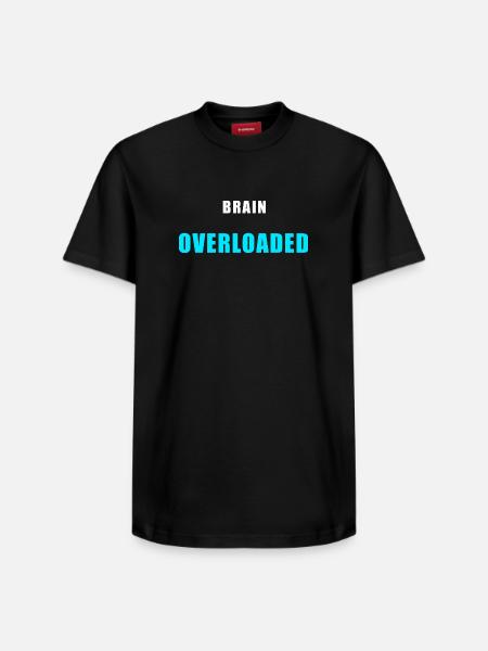 Brain Overloaded – Funny Overthinking Shirt - Relaxed Unisex Supima Cotton T-Shirt – by SPREAD - black