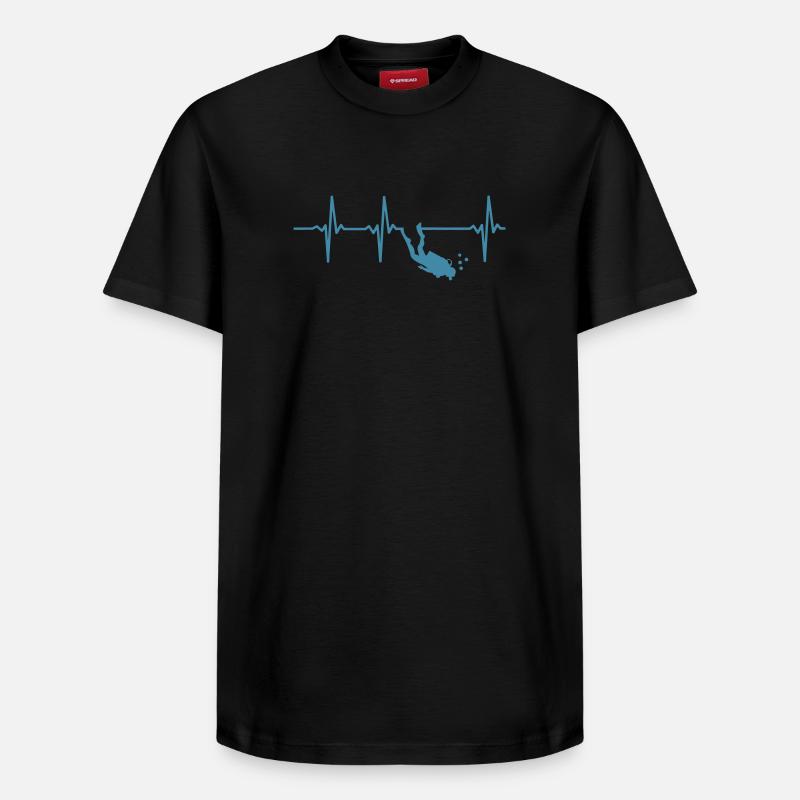 Plongeurs - T-shirt unisexe décontracté en coton Supima – de SPREAD - noir