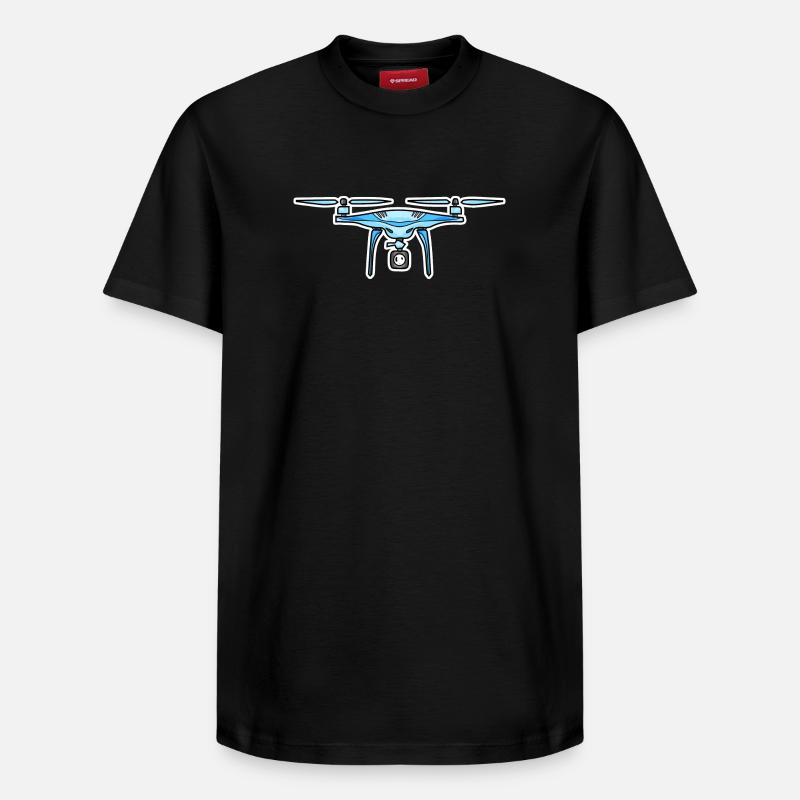 Drone Drone Drones - T-shirt unisexe décontracté en coton Supima – de SPREAD - noir