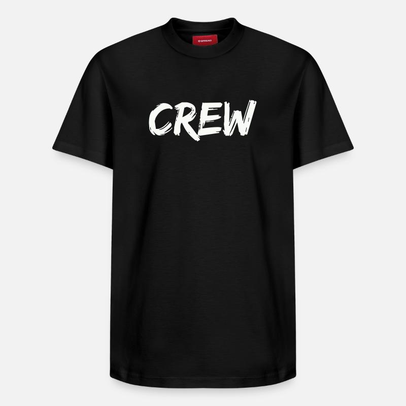 équipage - T-shirt unisexe décontracté en coton Supima – de SPREAD - noir