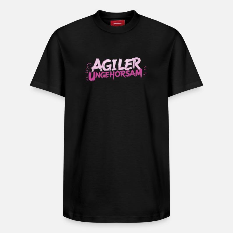 Désobéissance Agile - Déclaration - T-shirt unisexe décontracté en coton Supima – de SPREAD - noir