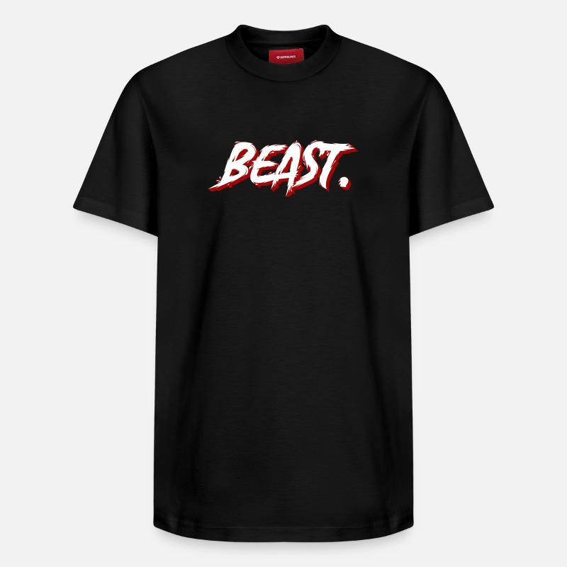 Beast Graffiti Brush Texte - T-shirt unisexe décontracté en coton Supima – de SPREAD - noir