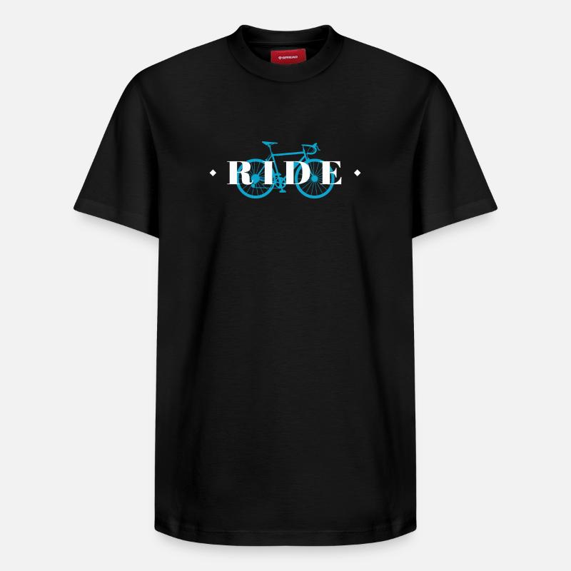 Faire du vélo - T-shirt unisexe décontracté en coton Supima – de SPREAD - noir