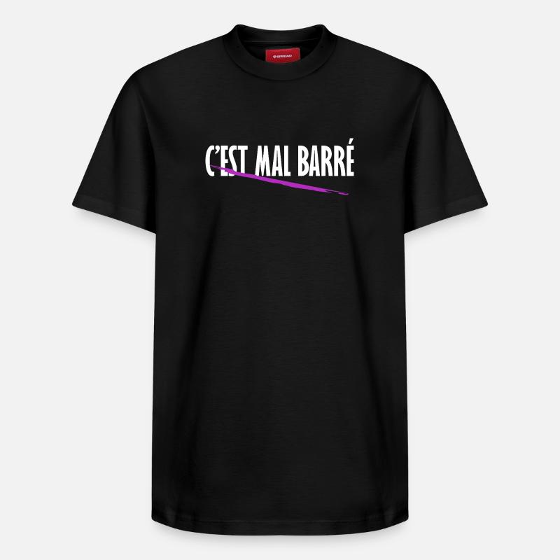 C'est mal barré - T-shirt unisexe décontracté en coton Supima – de SPREAD - noir
