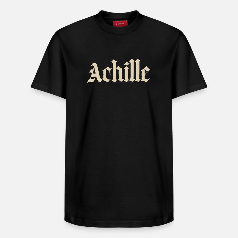 Achille Gothic script - Relaxed Unisex Supima Cotton T-Shirt – by SPREAD - black