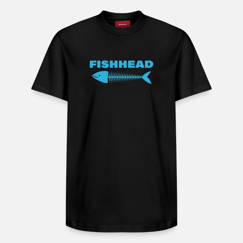 Fishhead - T-shirt unisexe décontracté en coton Supima – de SPREAD - noir