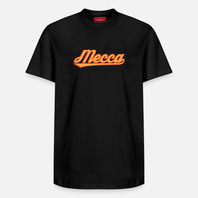 Lettrage rétro de La Mecque - T-shirt unisexe décontracté en coton Supima – de SPREAD - noir