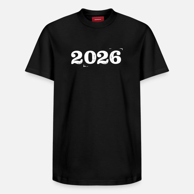 Année 2026 - T-shirt unisexe décontracté en coton Supima – de SPREAD - noir