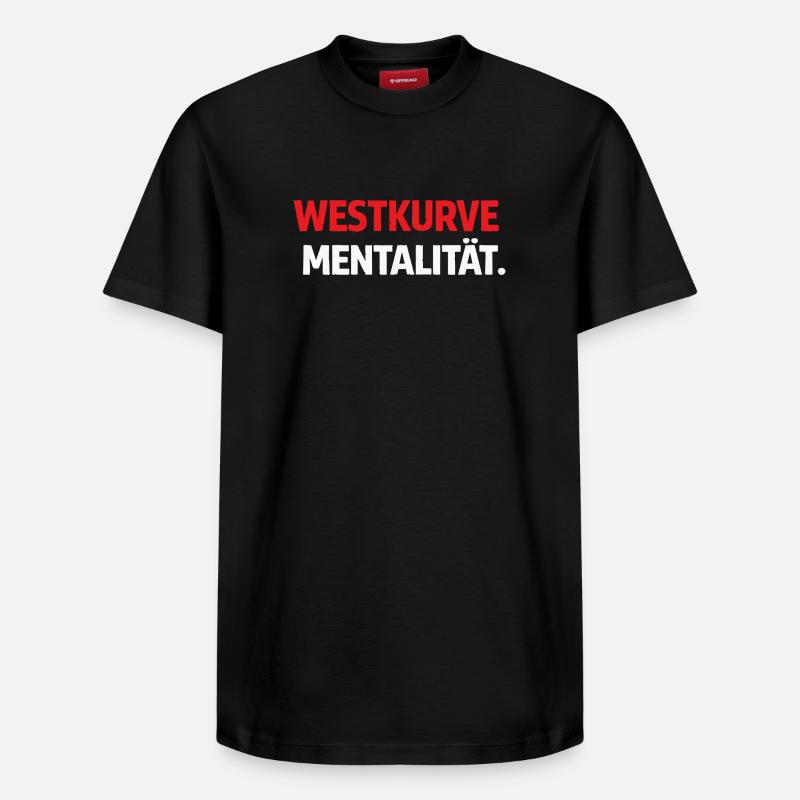 T-shirt West Curve Mentality - T-shirt unisexe décontracté en coton Supima – de SPREAD - noir
