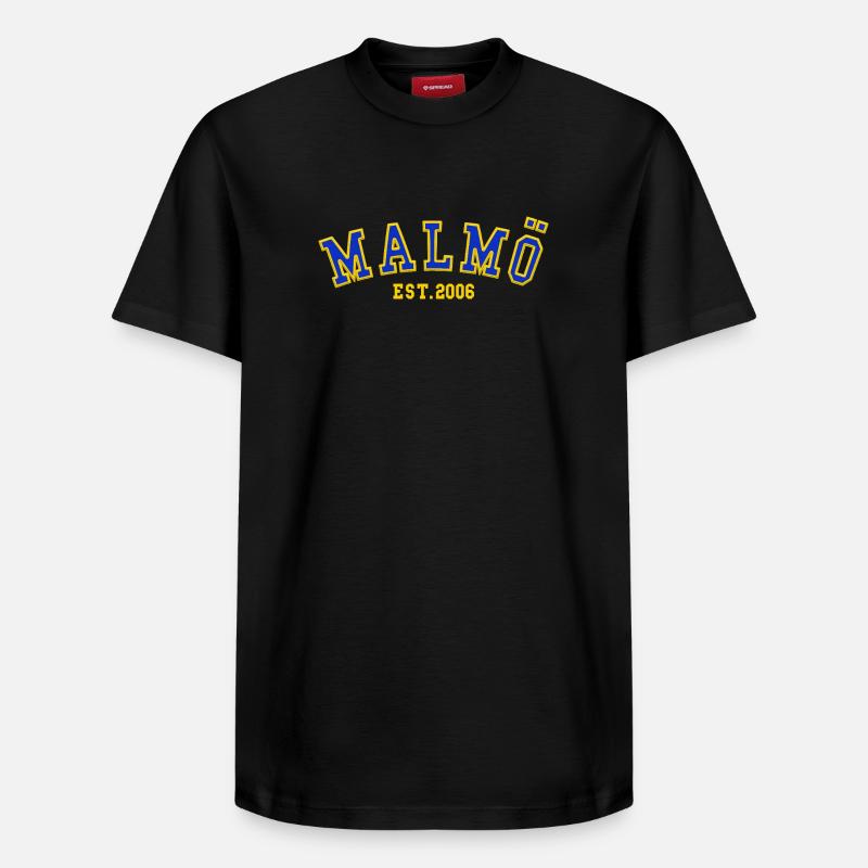 Malmö Fondée en 2006 - T-shirt unisexe décontracté en coton Supima – de SPREAD - noir
