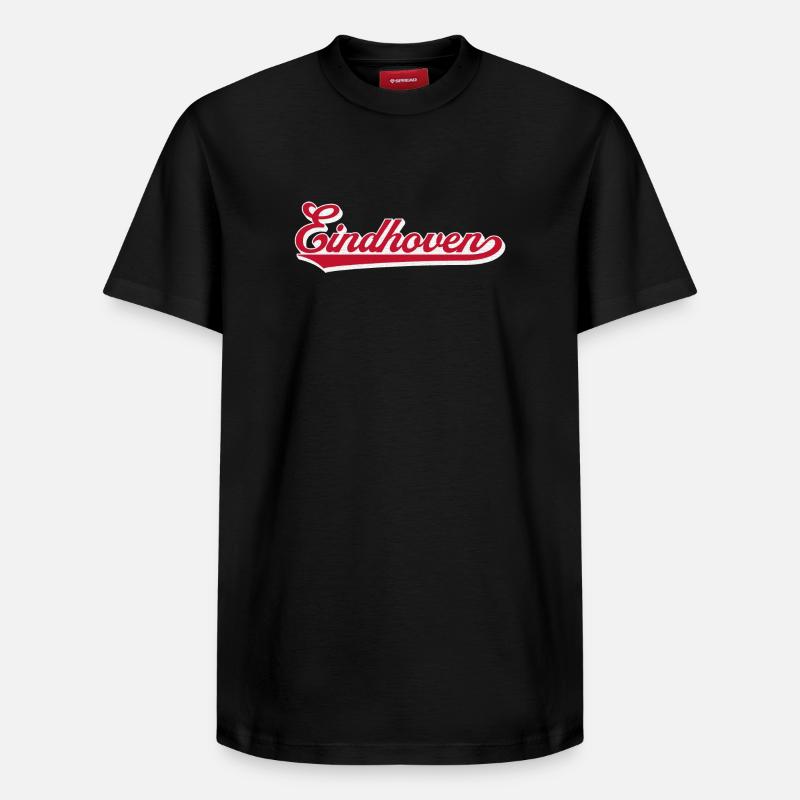 Eindhoven Script City Logo - T-shirt unisexe décontracté en coton Supima – de SPREAD - noir