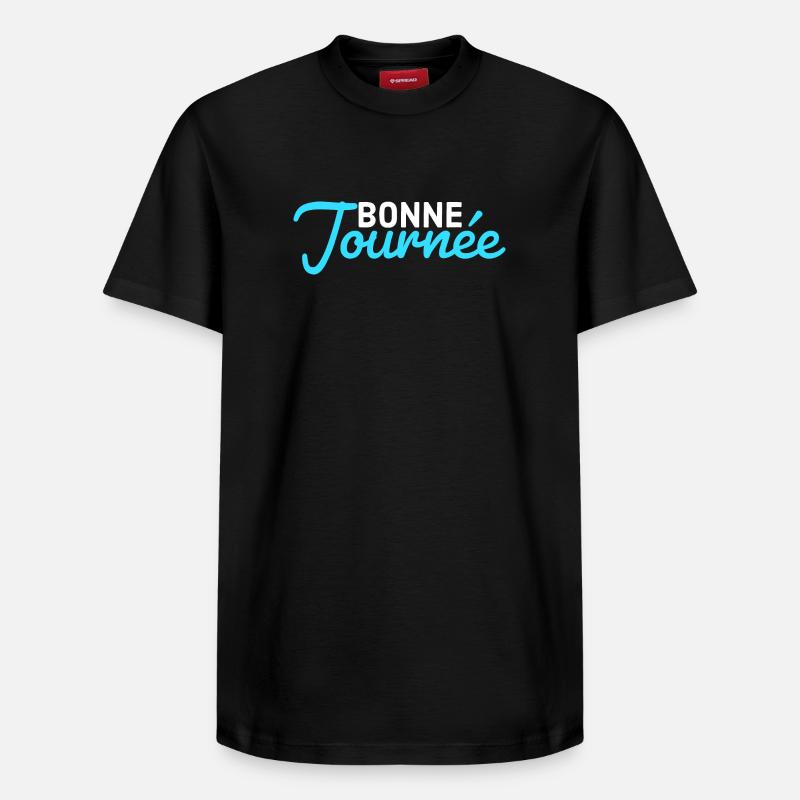 bonne journée - T-shirt unisexe décontracté en coton Supima – de SPREAD - noir