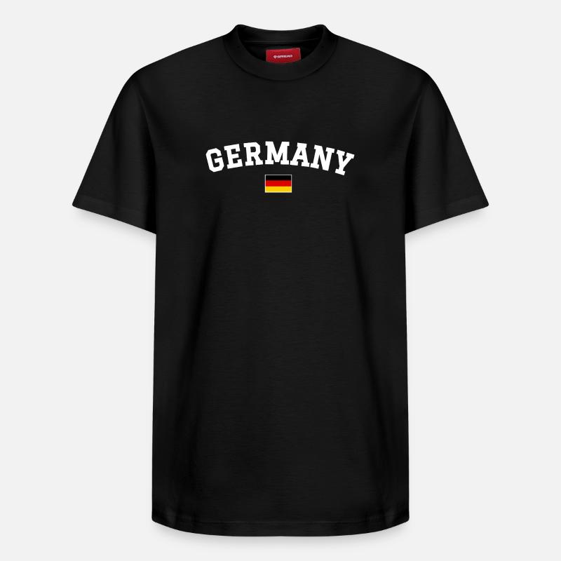 Drapeau allemand Design anglais blanc - T-shirt unisexe décontracté en coton Supima – de SPREAD - noir