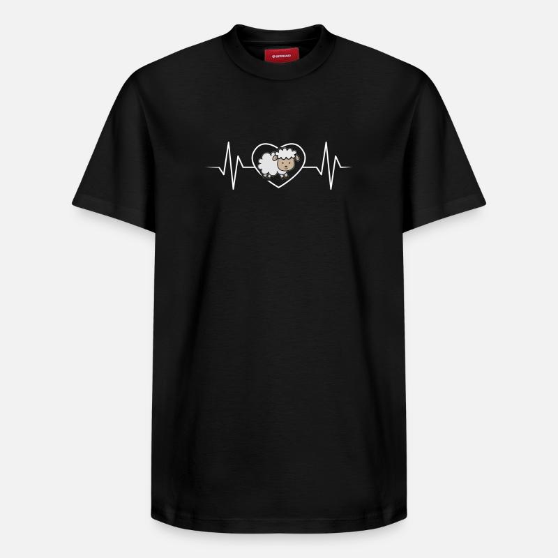 Mouton - T-shirt unisexe décontracté en coton Supima – de SPREAD - noir