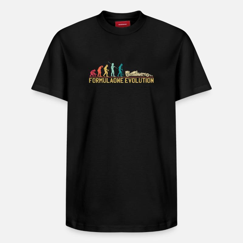 Formulaone Evolution Illustration - T-shirt unisexe décontracté en coton Supima – de SPREAD - noir