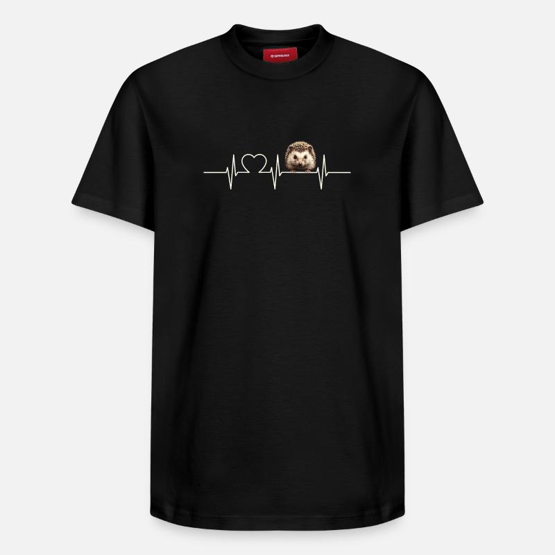 Igel - Relaxed Unisex Supima Cotton T-Shirt – von SPREAD - Schwarz