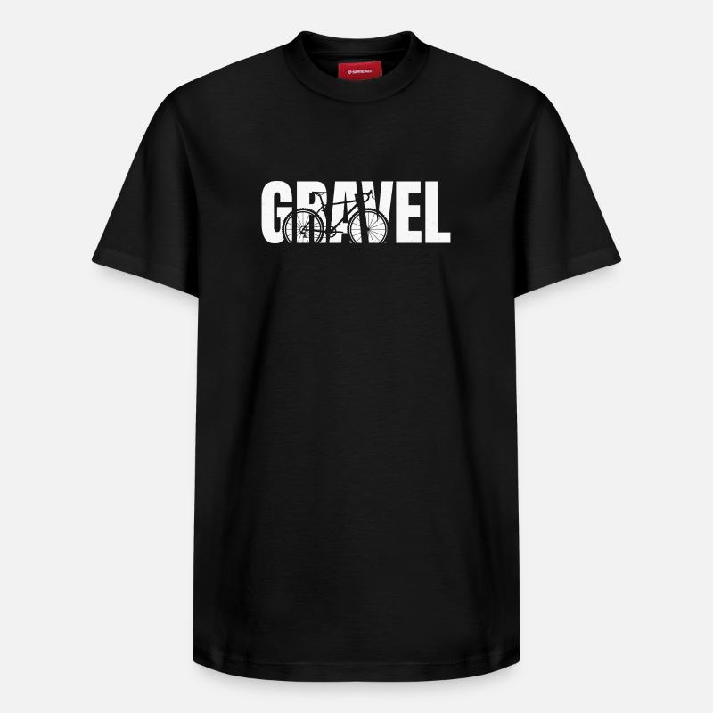 Typographie du gravier - T-shirt unisexe décontracté en coton Supima – de SPREAD - noir