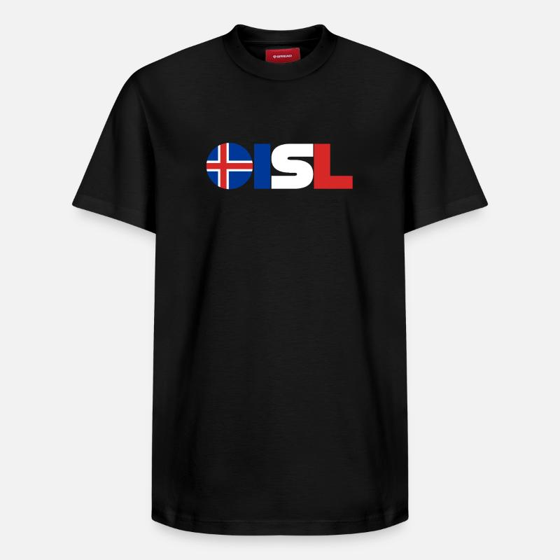 Islande - T-shirt unisexe décontracté en coton Supima – de SPREAD - noir