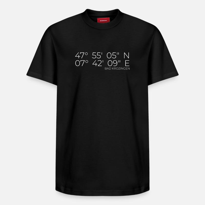 Coordonnées Bad Krozingen - T-shirt unisexe décontracté en coton Supima – de SPREAD - noir