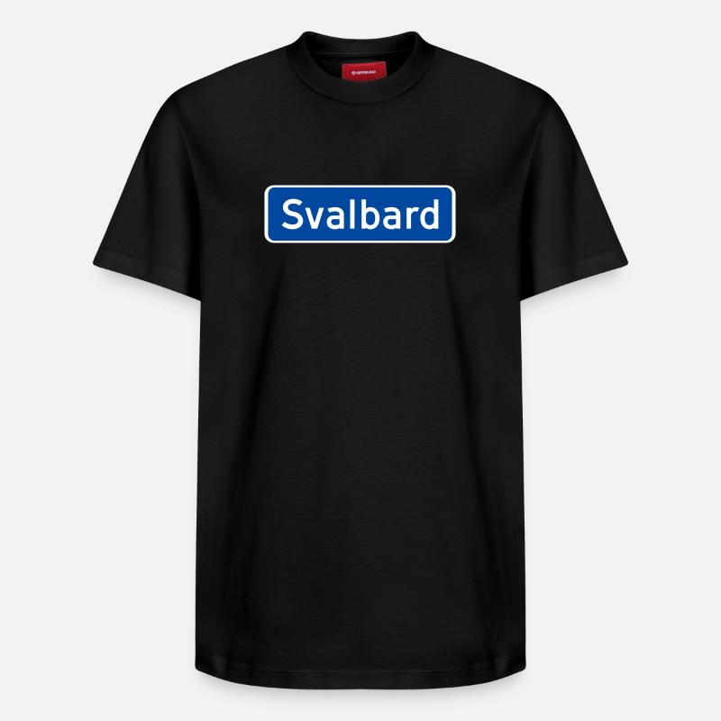 Spitzbergen - Relaxed Unisex Supima Cotton T-Shirt – von SPREAD - Schwarz
