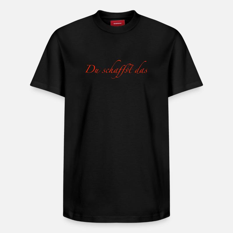du schaffst das - Relaxed Unisex Supima Cotton T-Shirt – von SPREAD - Schwarz