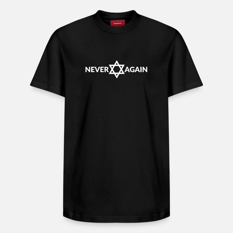 NEVER AGAIN - Relaxed Unisex Supima Cotton T-Shirt – von SPREAD - Schwarz