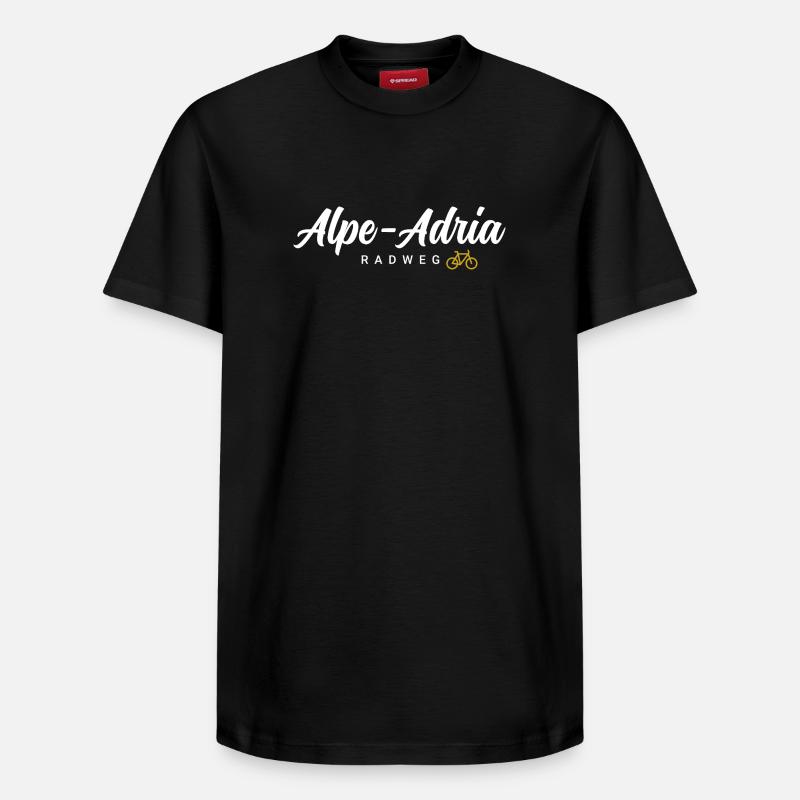 Alpe Adria Cycle Path - Relaxed Unisex Supima Cotton T-Shirt – by SPREAD - black