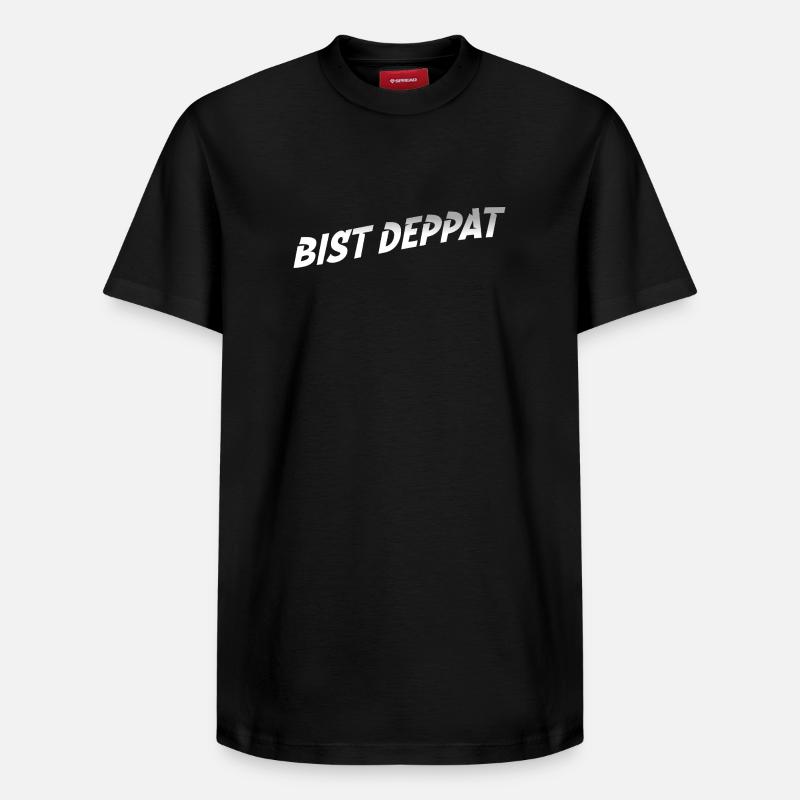 bist deppat deppert spruch - Relaxed Unisex Supima Cotton T-Shirt – von SPREAD - Schwarz